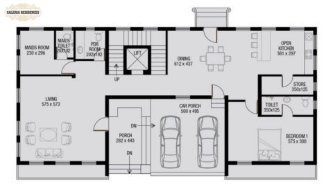 Villa1 Ground Floor Plan