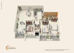 3 BHK – Type 3 – Area 184 Sq. Mts.