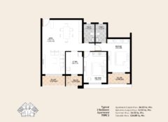 2 BHK – Type 2 – Area 124 Sq. Mts.